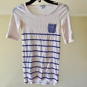 Lacoste quarter-sleeve striped shirt